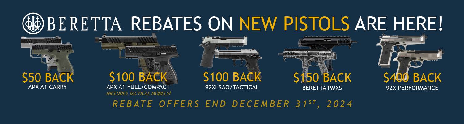 Rebates on New Pistols From Beretta