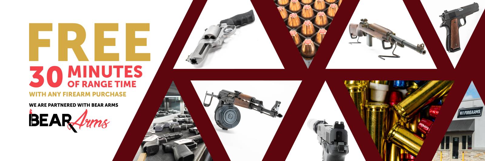 Get 30 Minutes or Range Time At Bear Arms with All Firearm Purchases