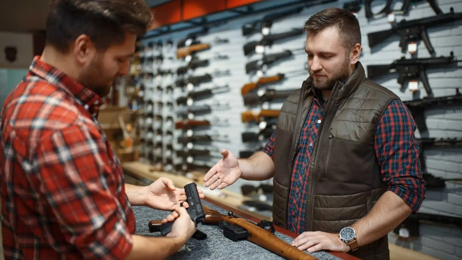 Gun Buyers at Counter