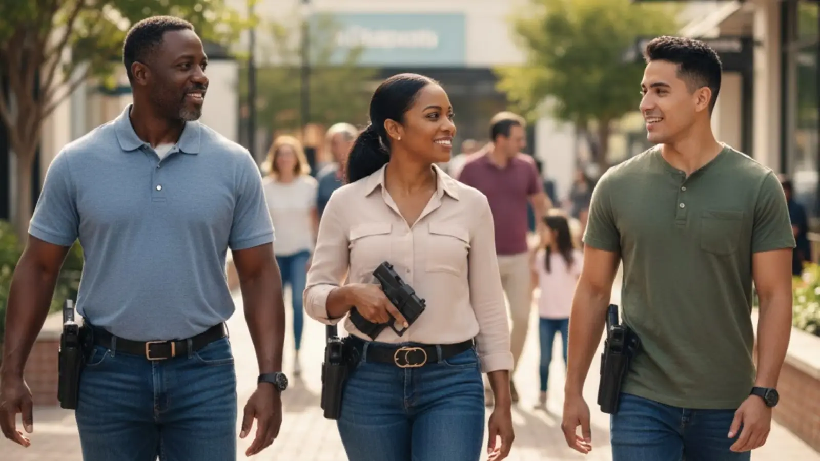 Permitless carry or open carry concept image