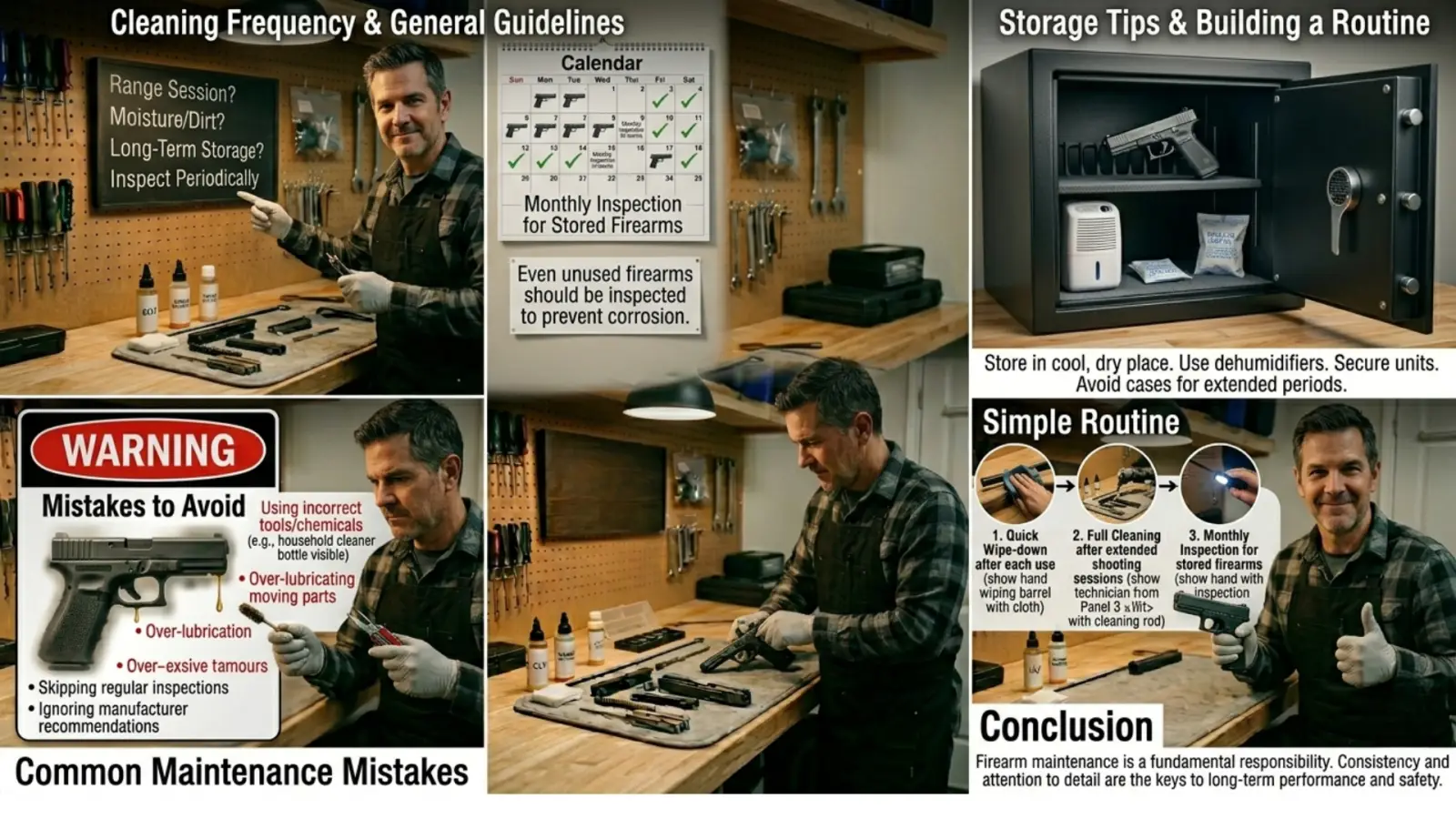 Firearm maintenance routine and inspection