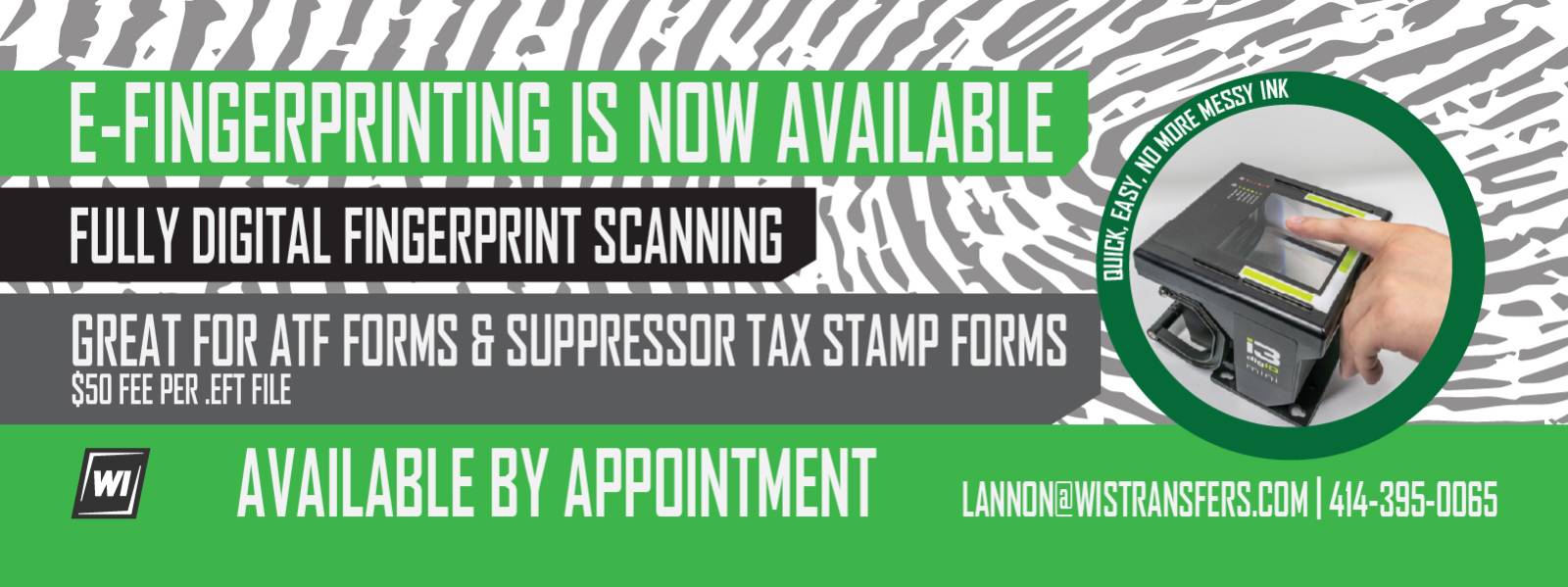 Digital Fingerprint Scanning Is Now Available
