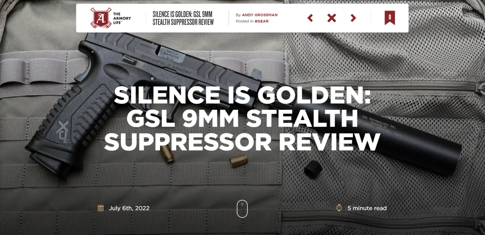 Silence is Golden: GSL 9MM Stealth Suppressor Review