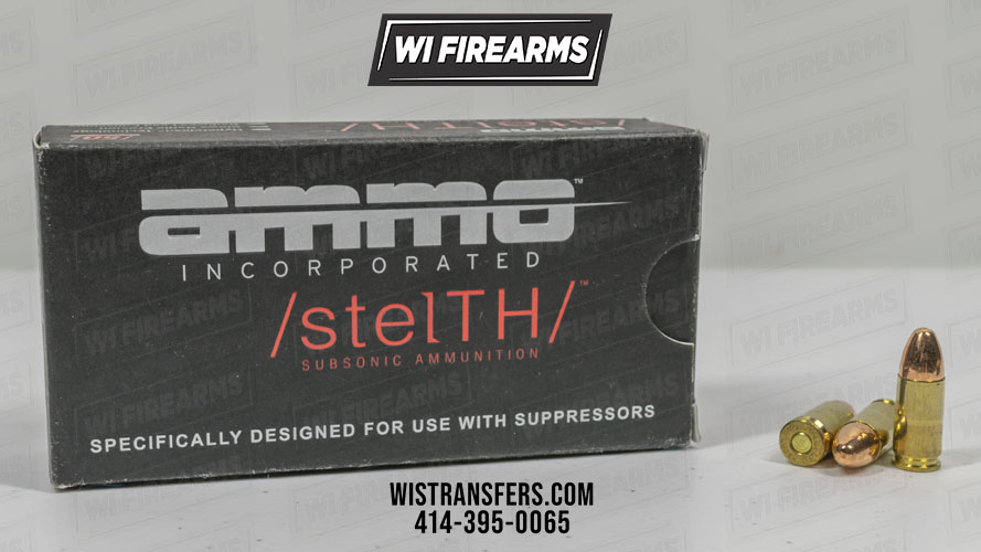 AMMO, Inc. Stealth 9mm, 165Gr, TMC, 50-rd Box