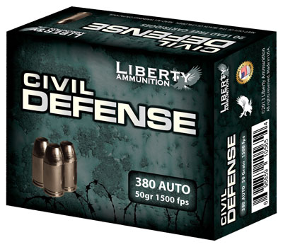 LIBERTY AMMO CIVIL DEFENSE .380ACP 50GR. COPPER HP 20-PKLA-CD-380-023-img-1