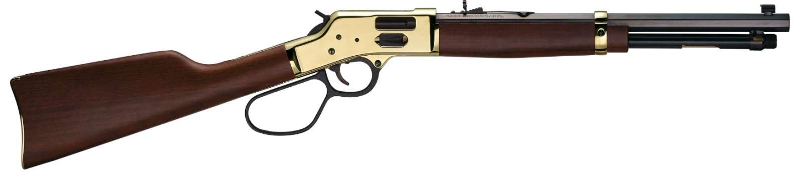 New Henry Big Boy Golden Brass Carbine Side Gate Large Loop-img-1