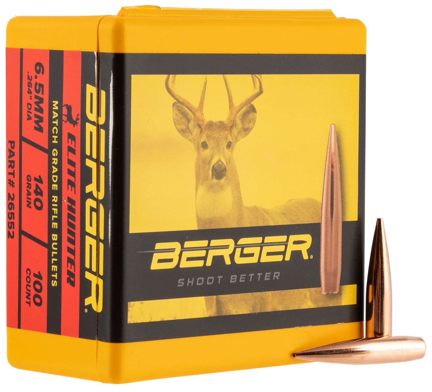 Berger 6.5 mm 140 Elite Hunt Rifle Bullet 100/Box-img-0