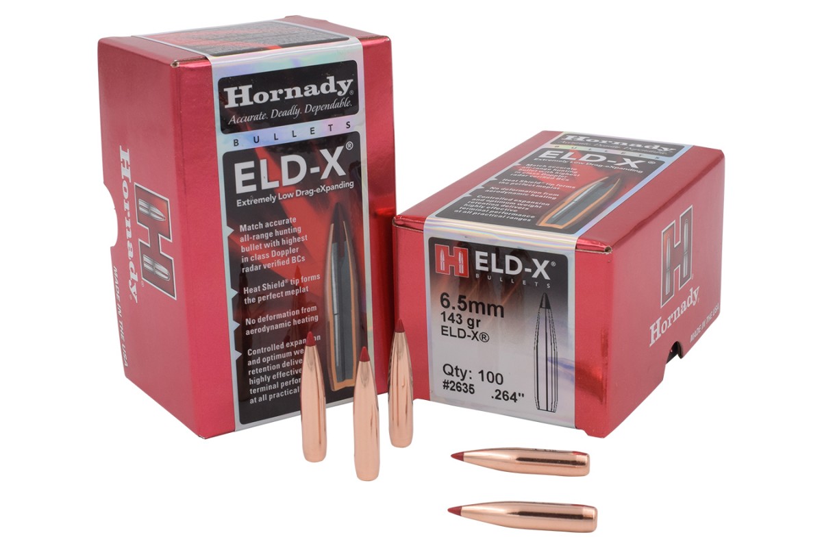 Hornady 2635 ELD-X 6.5mm .264 143 gr Extremely Low Drag-eXpanding 100 Per B-img-2