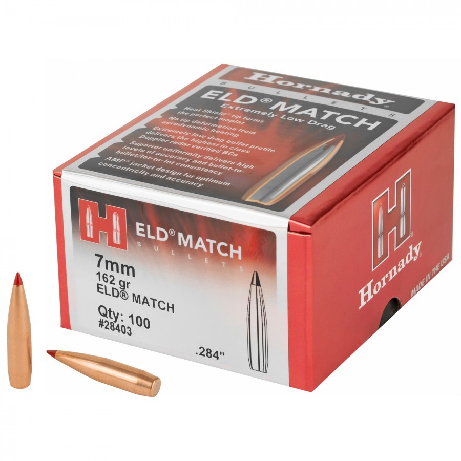 Hornady 7mm .284 162gr ELDM Match 100ct-img-2