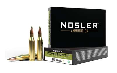 Nosler E-Tip Ammunition 243 Win 90 gr Lead-Free 20 Bx-img-1