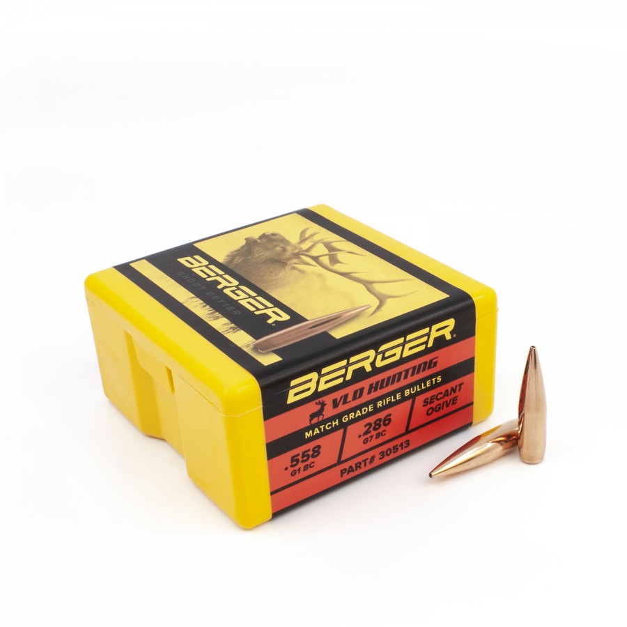 Berger Bullets 30513 Hunting 30 Cal .308 185 gr Very Low Drag (VLD) 100 Per-img-2