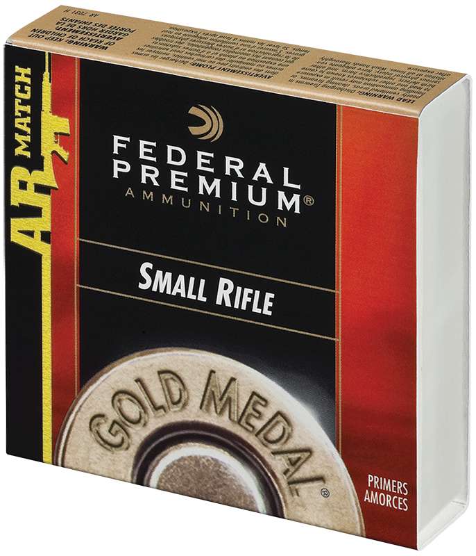 Federal GM205MAR Premium Gold Medal Small AR Rifle Primers 1000 total packe-img-1