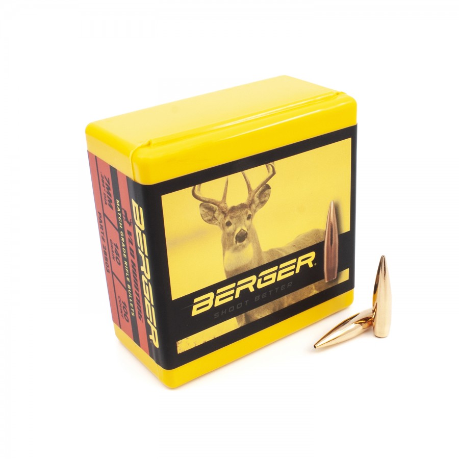 Berger 7 mm 140 gr  Very Low Drag Hunt Bullet 100/Box-img-2