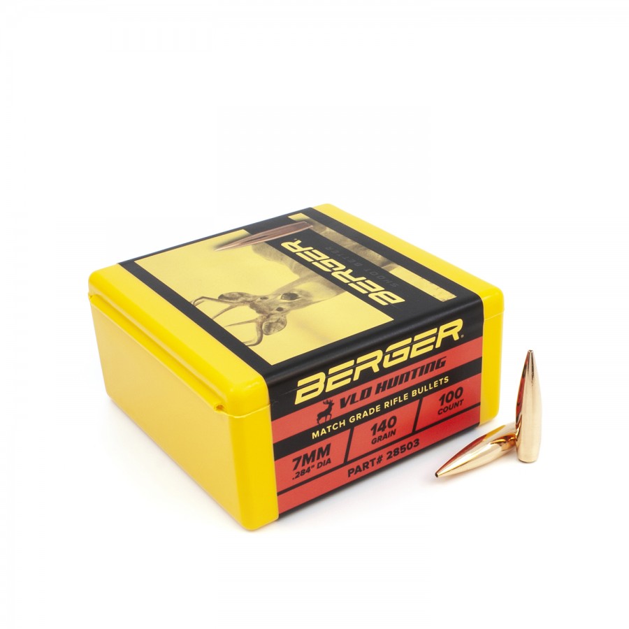 Berger 7 mm 140 gr  Very Low Drag Hunt Bullet 100/Box-img-3